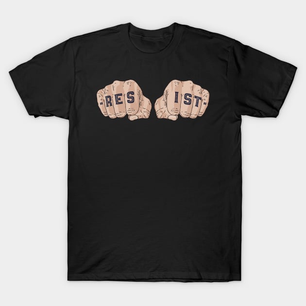 Resist Tattoo Fists T-Shirt by artbitz